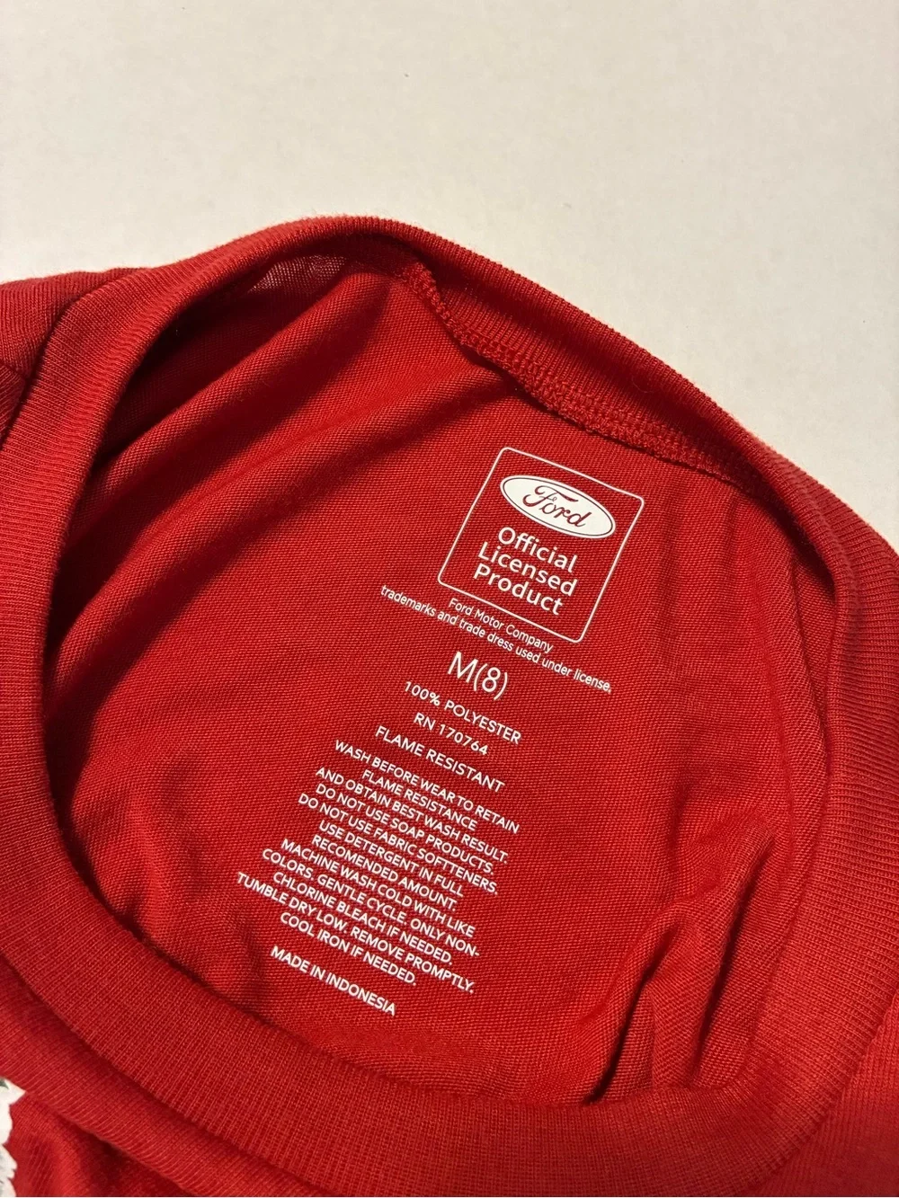NWT Ford Bronco Red Black Gray Plaid 2 pc Pajama Set Boy’s size Medium 8